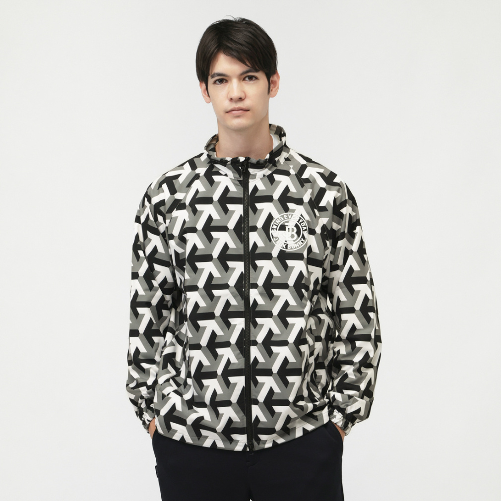 ジャック バニー ゴルフウェア 長袖ウインドブレーカー 秋 冬 2WAY