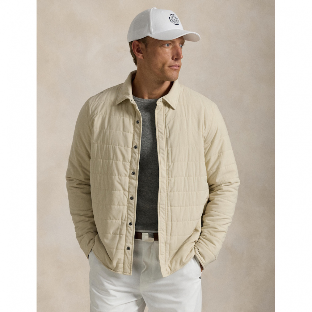 ラルフローレン ゴルフウェア 中綿ジャケット 秋 冬 キルテッド ストレッチ オーバーシャツ (FW24-2210) メンズ RALPH LAUREN