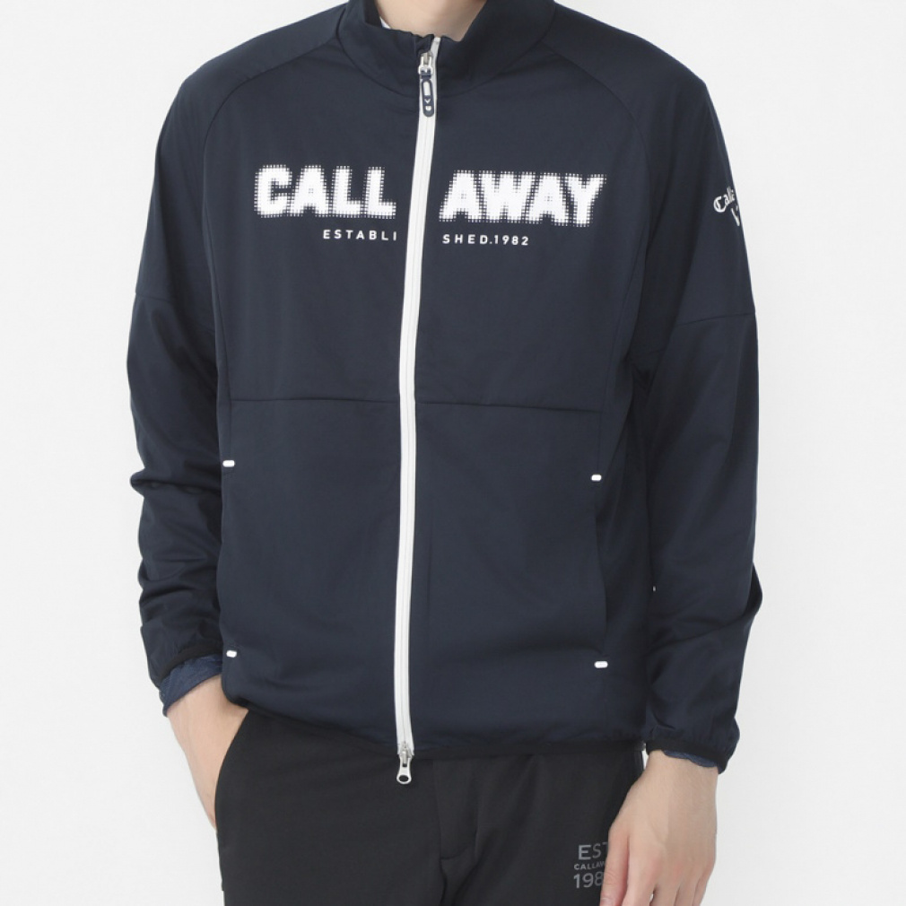 キャロウェイ ゴルフウェア 長袖ウインドブレーカー 秋 冬 スターストレッチフルジップブルゾン (C24215100) メンズ Callaway