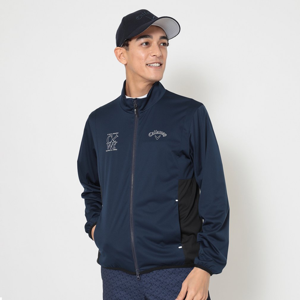 キャロウェイ ゴルフウェア 長袖ウインドブレーカー 秋 冬 スターストレッチフルジップブルゾン (C25215100) メンズ Callaway