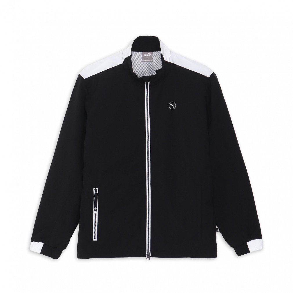 プーマ ゴルフウェア 長袖ウインドブレーカー 秋 冬 ストレッチバックサイドロゴFZスタンドブ (630363) メンズ PUMA