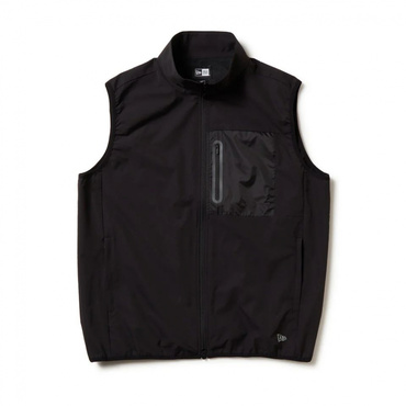 GF WOVEN FULL ZIP VEST BLK 14391470