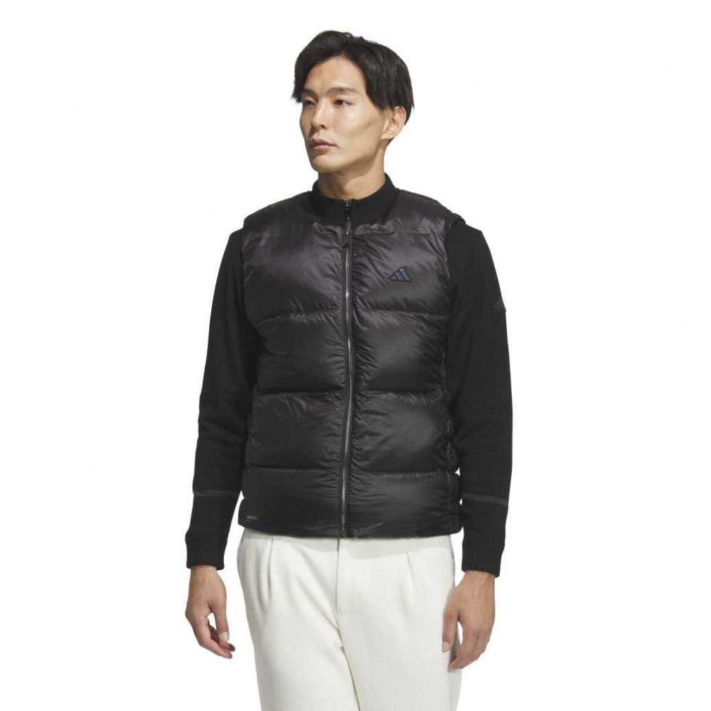 アディダス ゴルフウェア 半袖シャツ 秋 冬 Pertex フルジップ ダウンベスト (JUW77) メンズ adidas