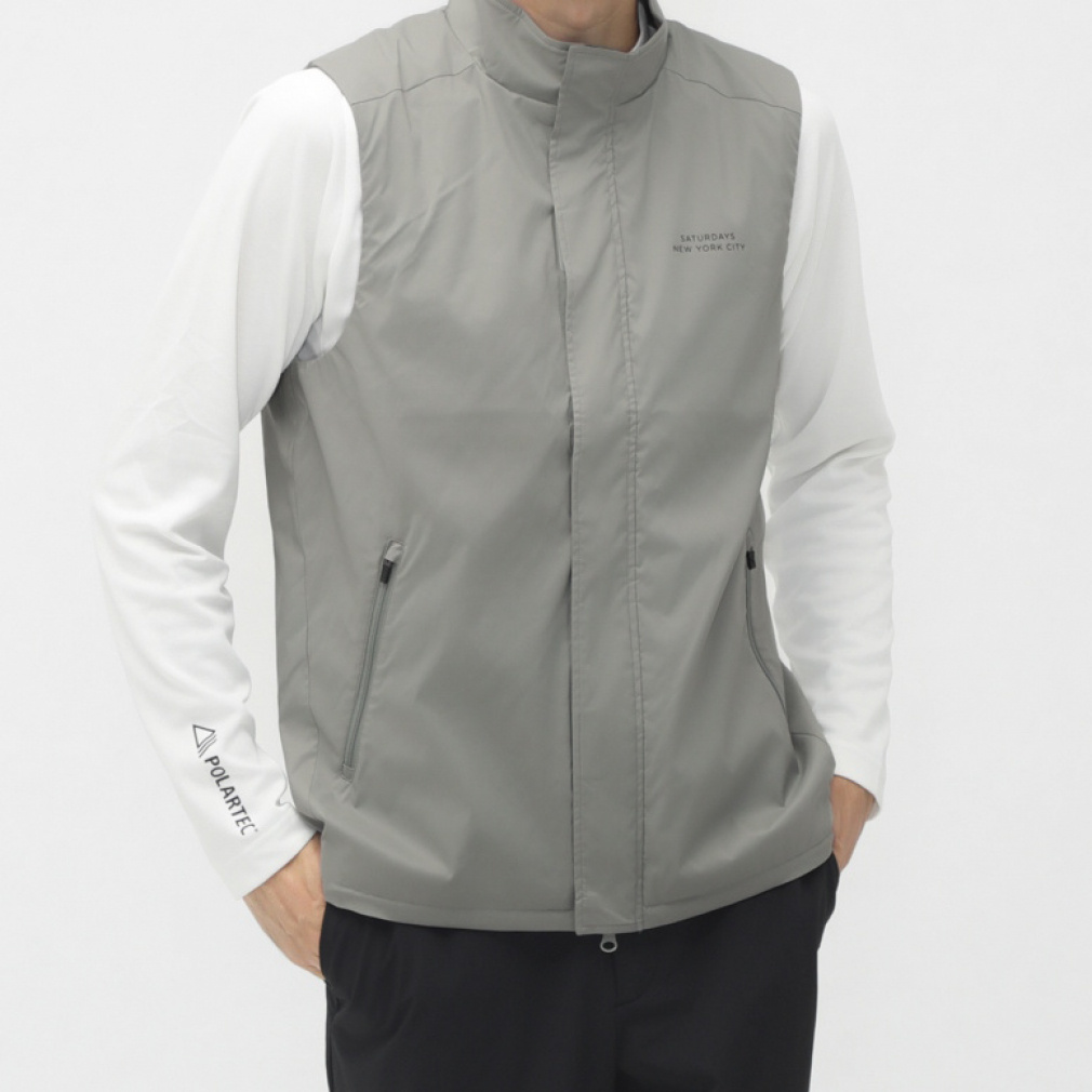 サタデーズニューヨークシティ ゴルフウェア ベストセットウインドブレーカー 秋 冬 SOLOTEX Stretch Rip OCTA Lining Vest (BGJ64080) メンズ
