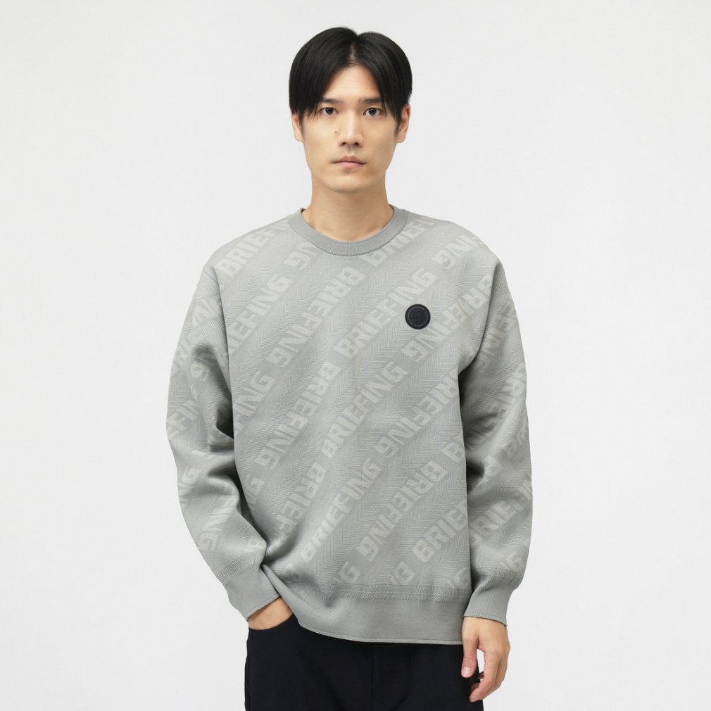u[tBO StEFA Z[^[ H ~ CE MS WR BIAS LOGO CREWNECK KNIT (BRG253M76) Y BRIEFING