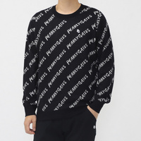 パーリーゲイツ ゴルフウェア 長袖セーター 秋 冬 カシミヤ混総柄 ロゴ