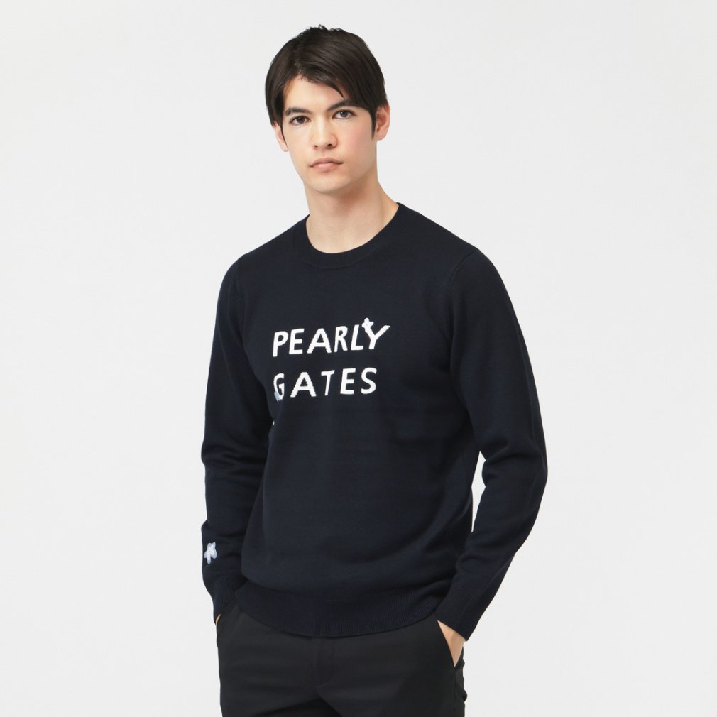 パーリーゲイツ ゴルフウェア 長袖セーター 秋 冬 12G天竺×インター