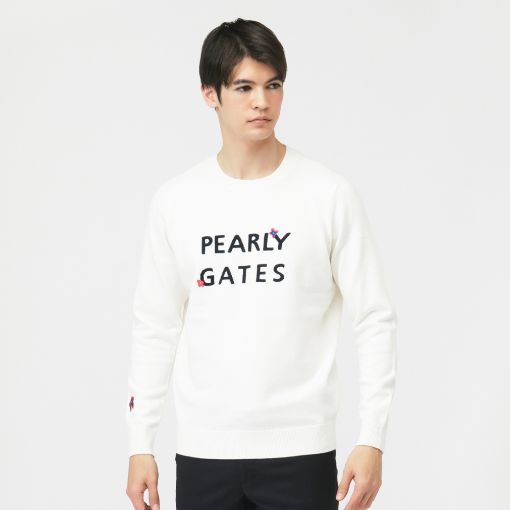 パーリーゲイツ ゴルフウェア 長袖セーター 秋 冬 12G天竺×インター