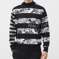 パーリーゲイツ ゴルフ ウール混カシミア クルーネック 長袖 ニット ウェア 5 パーリーゲイツ ゴルフウェア 長袖セーター 秋 冬 カシミヤタッチ