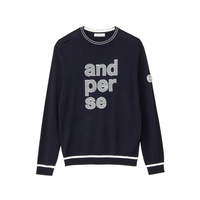 アンパスィ ゴルフウェア 長袖セーター 秋 冬 クルーネックセーター