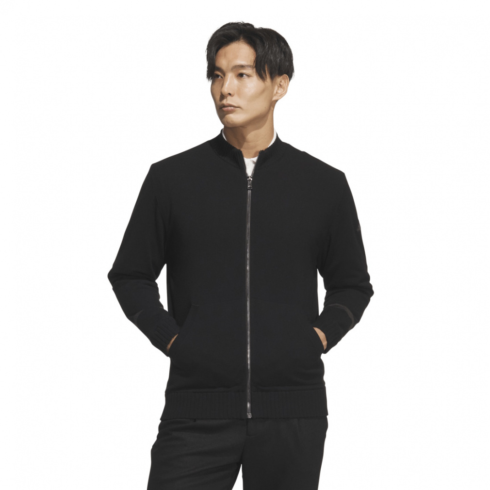 アディダス ゴルフウェア 長袖シャツ 秋 冬 防風 フルジップ