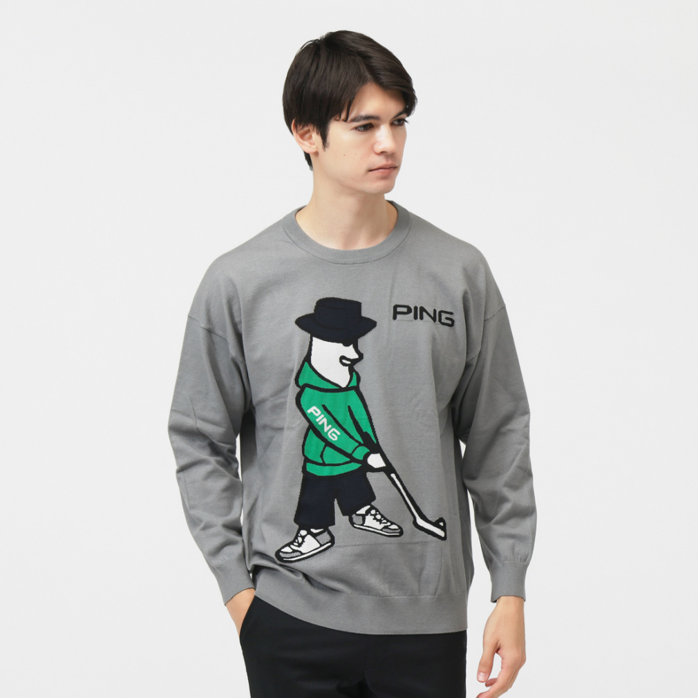 24FW Mr. クルーネックニット 6214270903(ライトグレー-S)