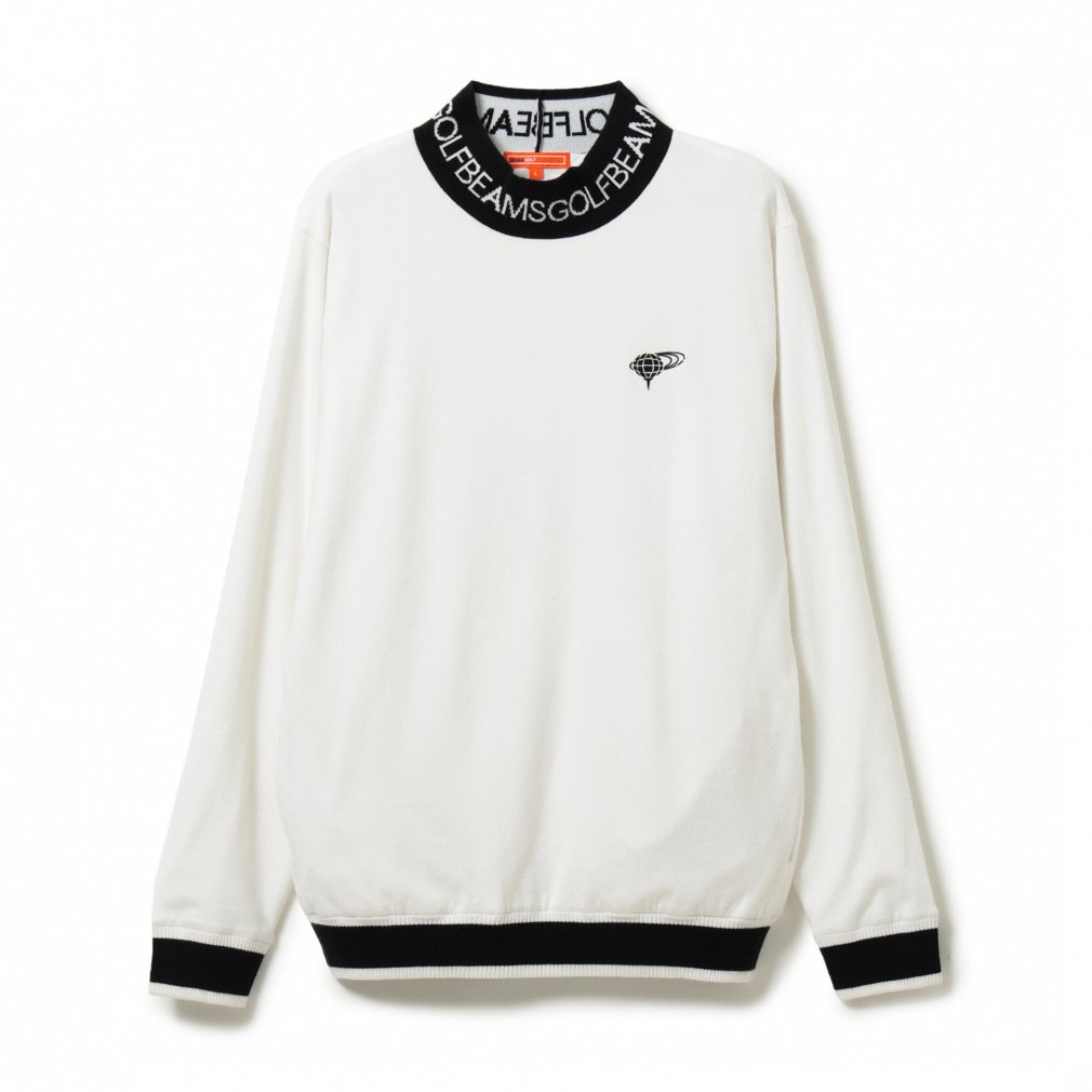 ビームスゴルフ ゴルフウェア 長袖セーター 秋 冬 裏付きロゴ モックネックニット (8215002264) メンズ BEAMS GOLF