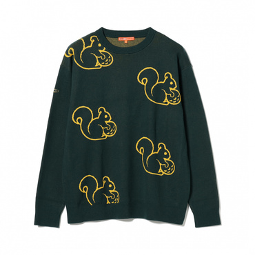 ORANGE LABEL / リス総柄 プルオーバーニット 8215014228