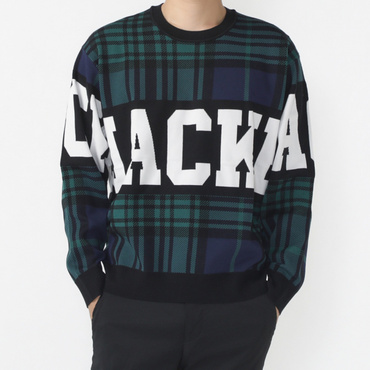 HOT FEEL 3色Wジャガード クルーネックニット 2624270045