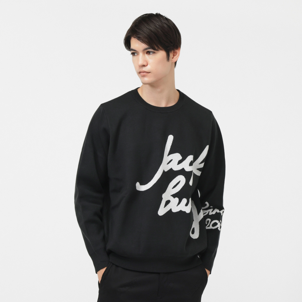 ジャック バニー ゴルフウェア 長袖セーター 秋 冬 HOTFEEL 防風裏地