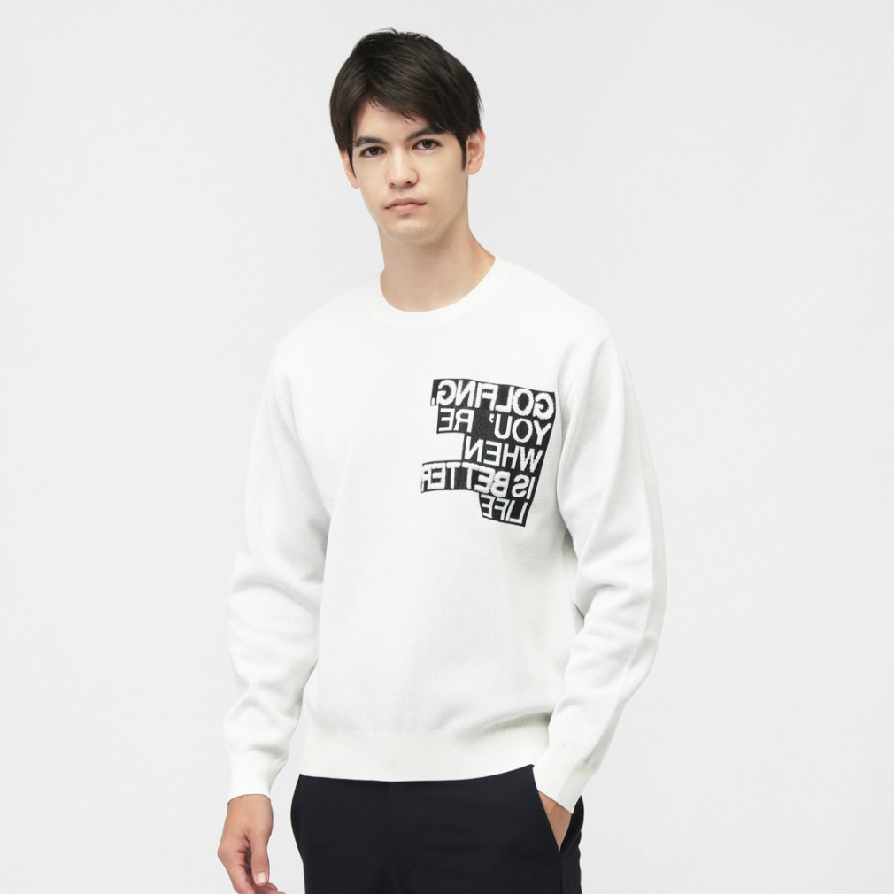 ジャック バニー ゴルフウェア 長袖セーター 春 夏 Pe Wジャガード