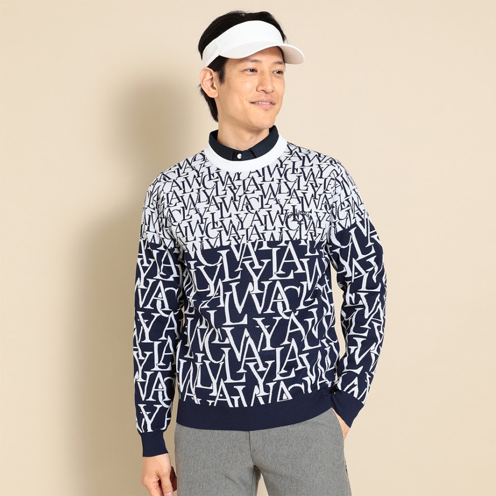 キャロウェイ ゴルフウェア 長袖 セーター 秋 冬 クルーネックニット (C23218101) メンズ Callaway