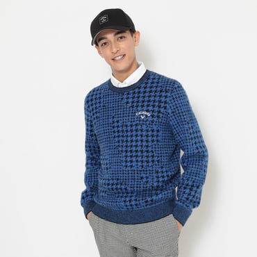 千鳥ジャカードクルーネックニット C25218106