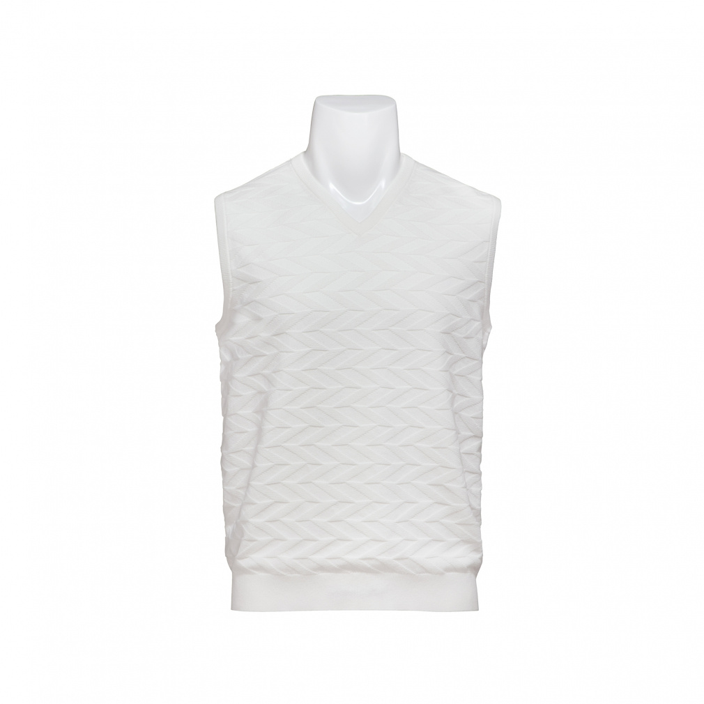 Vネックベスト TMPMK132J 6665900240(ホワイト-S)