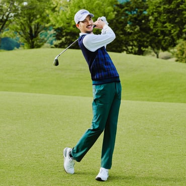 チェック柄 ポリエステルニット ベスト TR-1V1533V