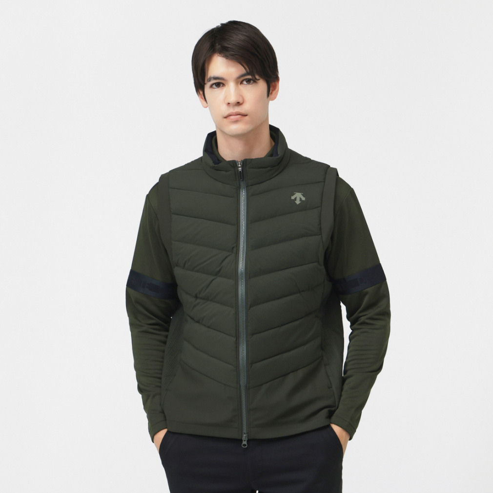 デサント ゴルフ ゴルフウェア ダウンベスト 秋 冬 接結ハイブリッド