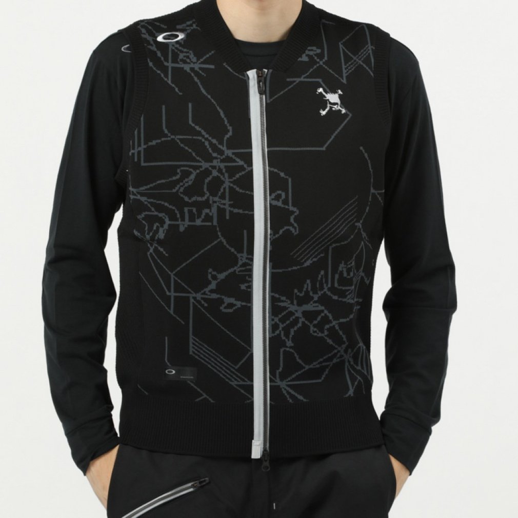 オークリー ゴルフウェア ベスト 秋 冬 SKULL VECTOR SWEATER VEST (FOA404231) 優れたストレッチ性と軽量な吸汗速乾機能 メンズ OAKLEY