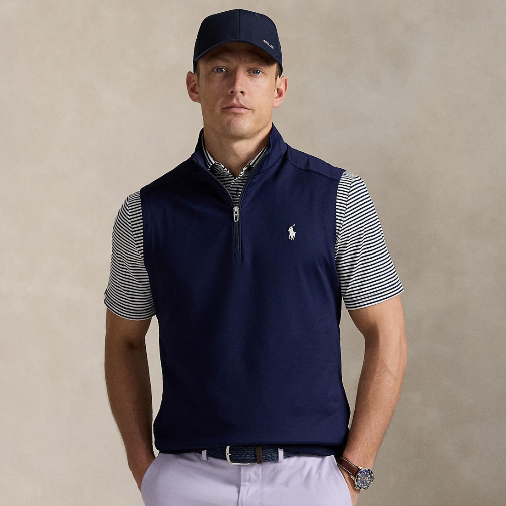ラルフローレン ゴルフウェア ベスト 秋 冬 ストレッチ ジャージー クォータージップ ベスト (FW25-2134) メンズ RALPH LAUREN
