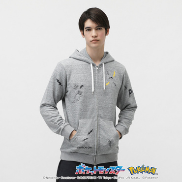 【ポケモン】(ピカチュウ、ヤドン、カビゴン、コダック) 裏毛フルジップフーディ 0535162333