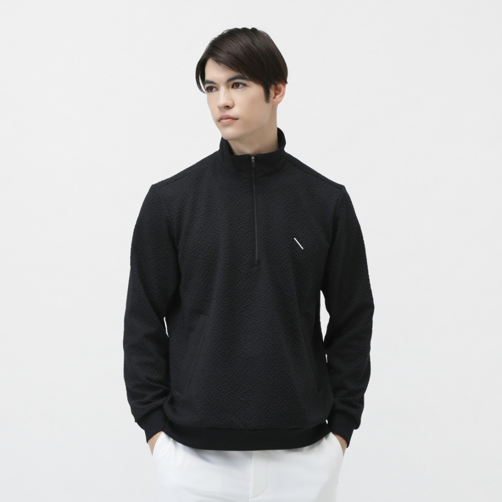 T^f[Yj[[NVeB StEFA g[i[ t  Air Jacquard Half Zip (BGM15110) Y SATURDAYS NEW YORK CITY