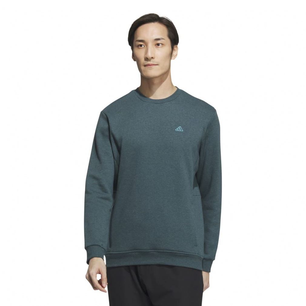 アディダス ゴルフウェア シャツ 秋 冬 クルーネック サイドジップ 長袖 スウェット (IA2944) メンズ adidas