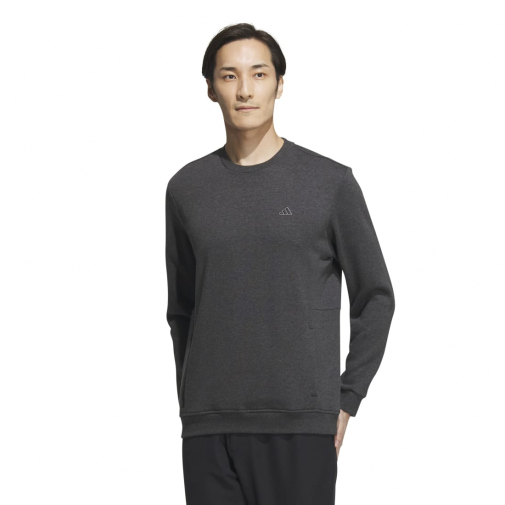 アディダス ゴルフウェア シャツ 秋 冬 クルーネック サイドジップ 長袖 スウェット (IA2944) メンズ adidas