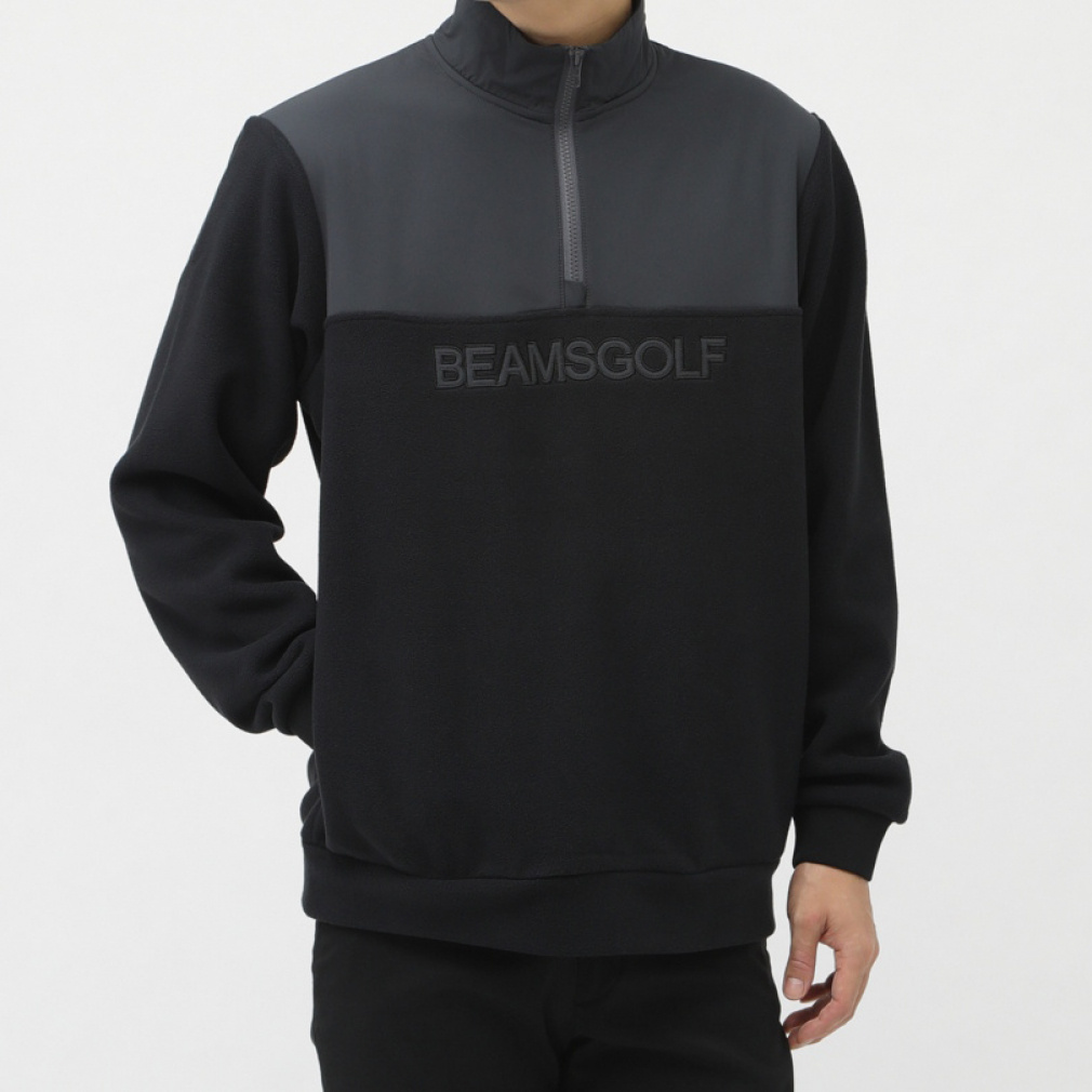 BEAMS GOLF ビームスゴルフ ストレッチ ボアフリース プルオーバー■Ｌ BEAMS GOLF ビームスゴルフ ストレッチ ボアフリース プル