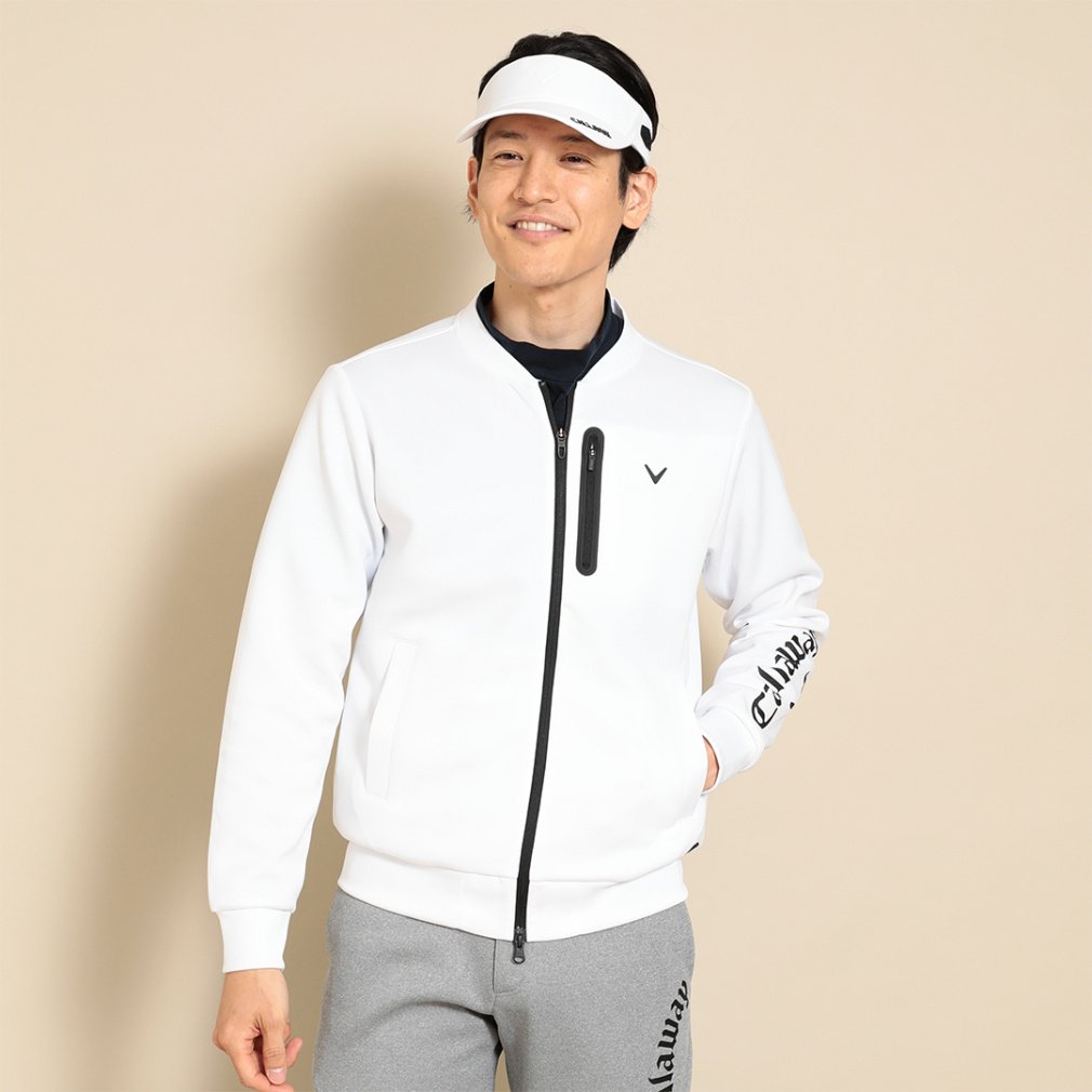 キャロウェイ ゴルフウェア 長袖トレーナー 秋 冬 フルジップ