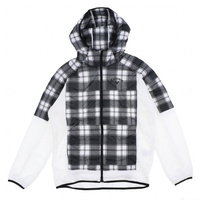 チェックプリントスターストレッチ/フリース中綿スウェット C23217109