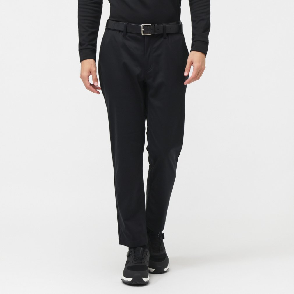 ボンディングプリントテーパードパンツ 6215231002(ブラック-M)