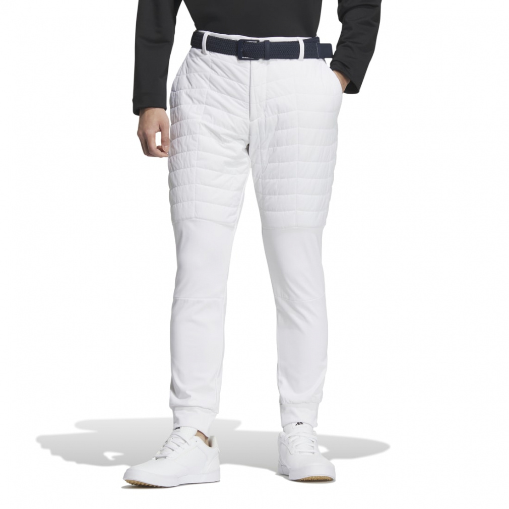 サイズ：85 ADIDAS GOLF アディダスゴルフ ;HY0876 2023年 裏起毛 中綿 ジョガーパンツ  ホワイト系 [240101398911] ゴルフウェア メンズ ストスト アディダス 【ゴルフ】COLD.RDY キルトコンビネーション
