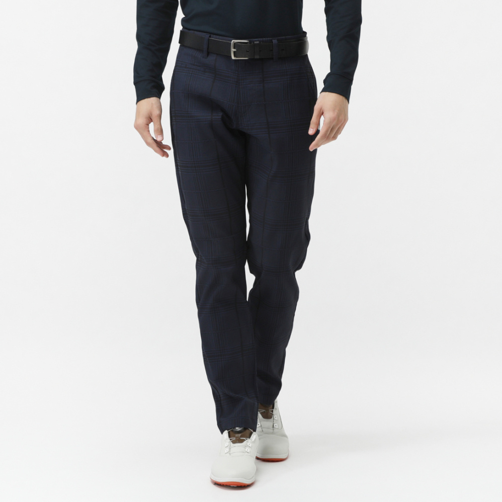 パーリーゲイツ ゴルフウェア スラックス 春 夏 先染Peチェック×ロゴJQ