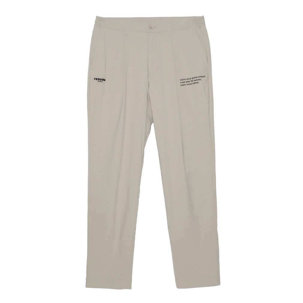 NYLON STRETCH TUCK PANTS RGBB-002(ベージュ-S)