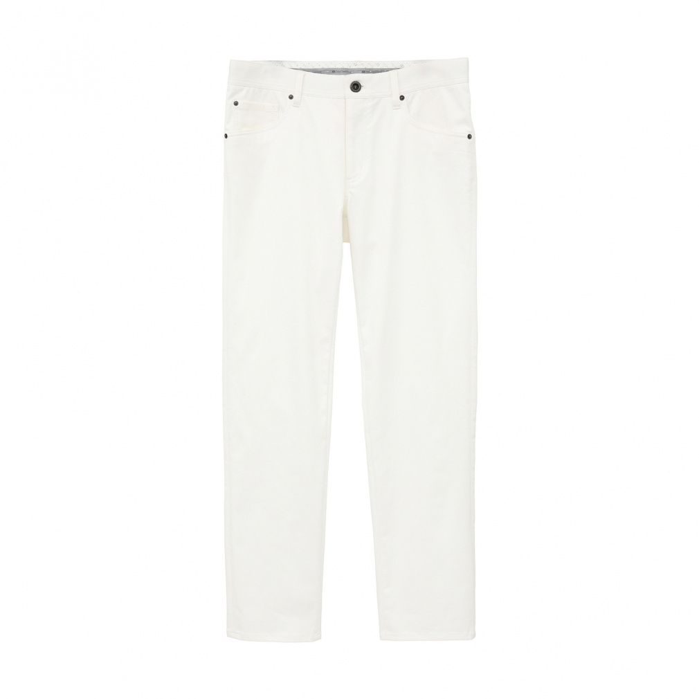 5P Long Pants Slim 7AL017(ホワイト-S メンズ)