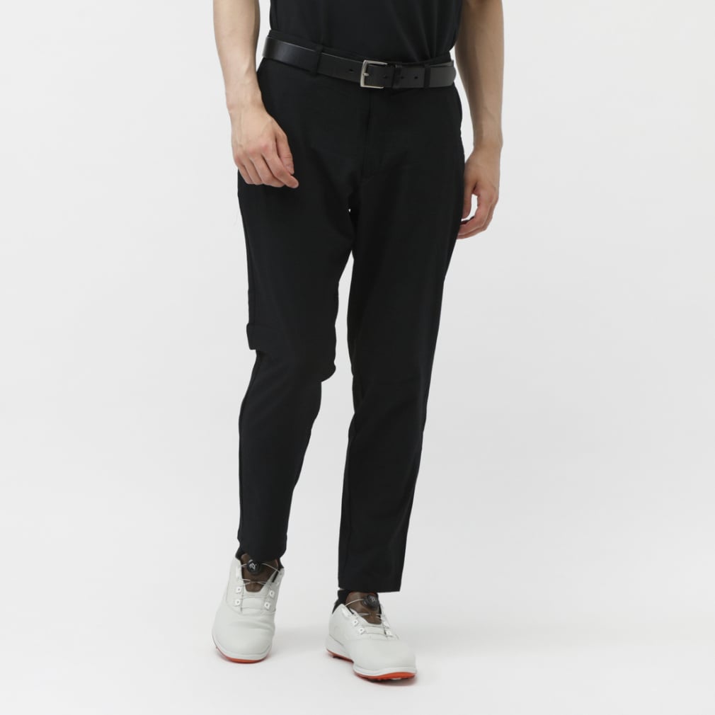 Seersucker cropped pants BGS15070(ブラック-M)