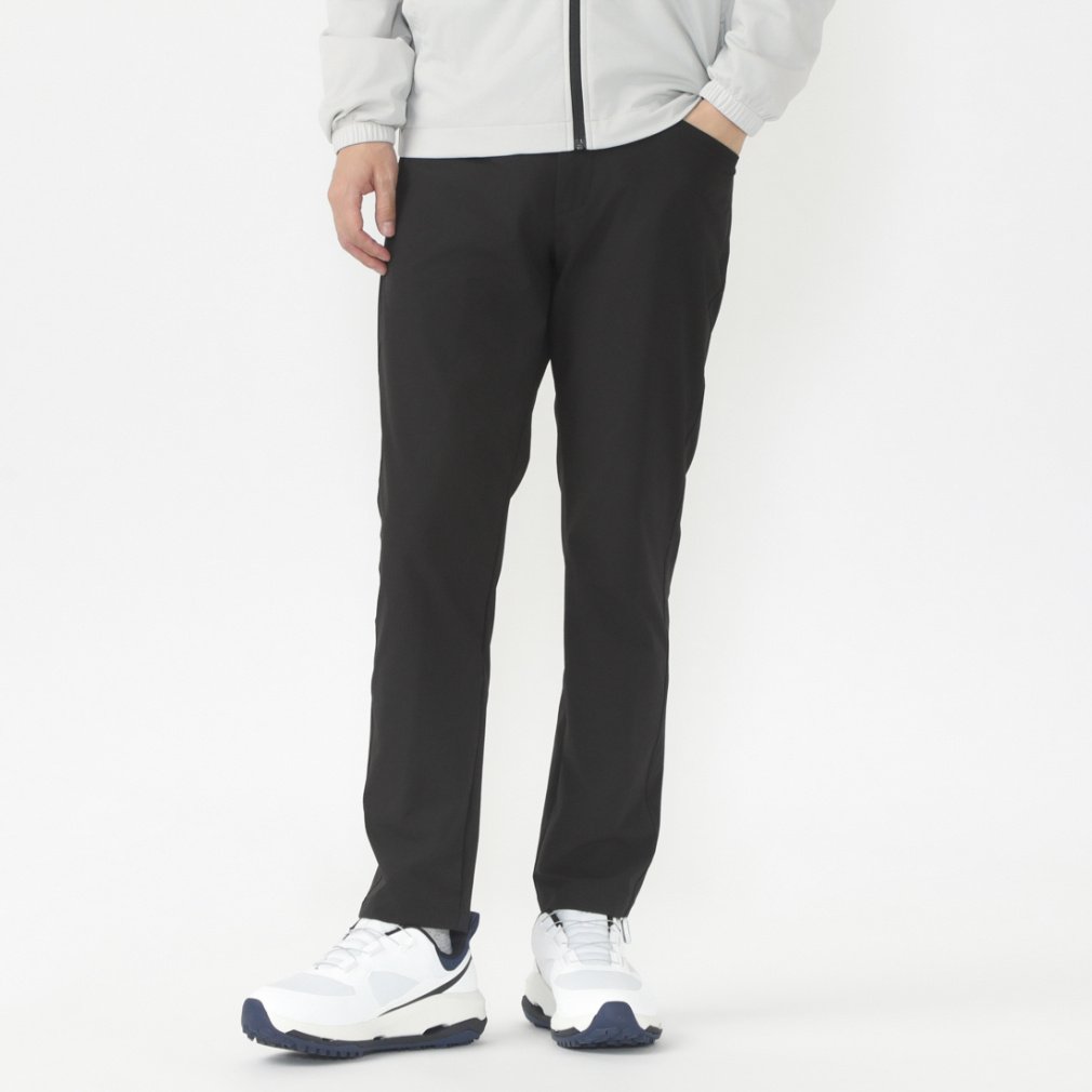 クロップドテーパードパンツ TR-1P1994NT(ブラック-3XL　メンズ)
