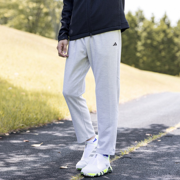 テクスチャードワイドテーパード アンクルパンツ(ライトグレー-82cm)