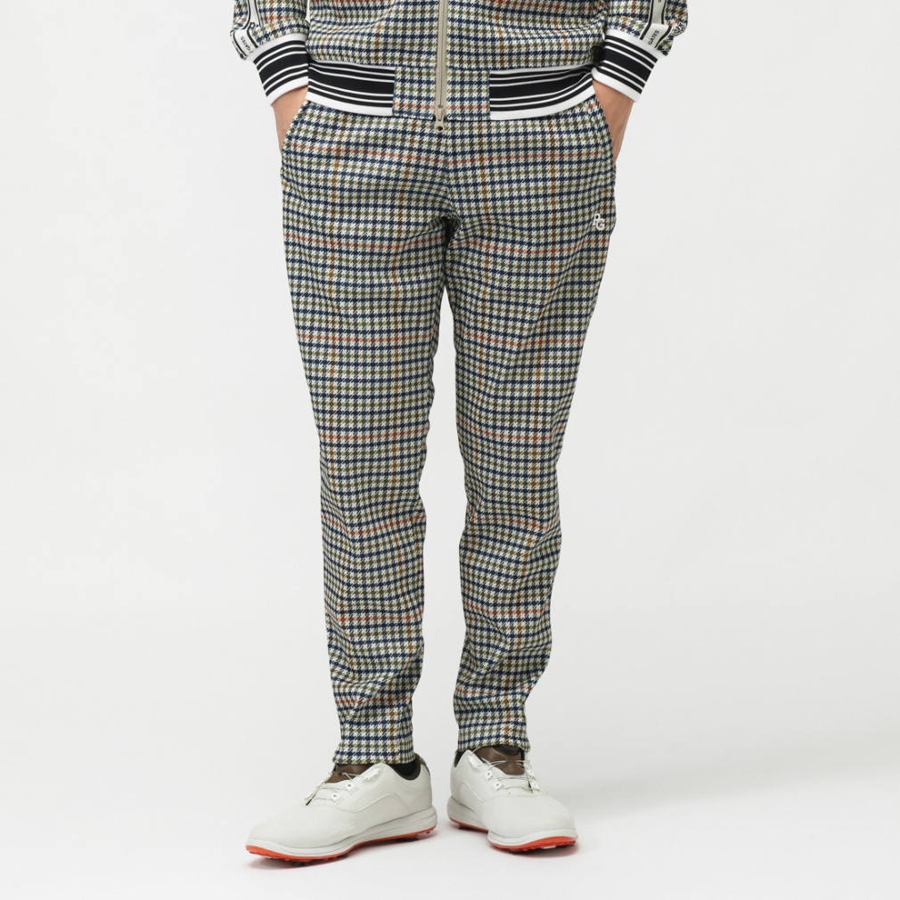 新品 パーリーゲイツゴルフ 秋冬 チェック柄 ストレッチパンツ/4(76-80) 新品 パーリーゲイツゴルフ 秋冬 チェック柄 ストレッチパンツ/4(76-80