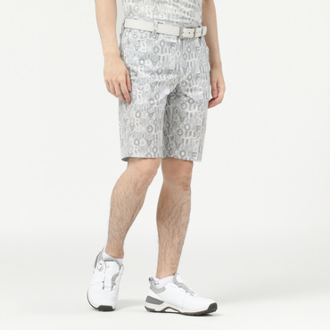 多ポケットロゴプリントショートパンツ(ホワイト-S)