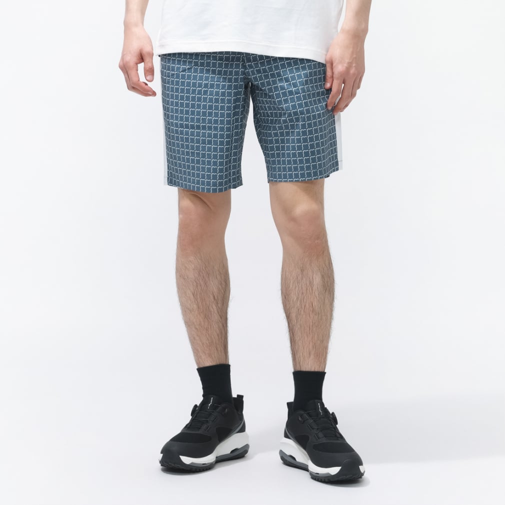 プリントショートパンツ 7AN024(ブルー-M)