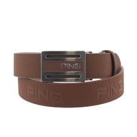 PING セットアップ　ベルト付 ピン ゴルフウェア ベルト 秋 冬 ロゴスライドバックルベルト