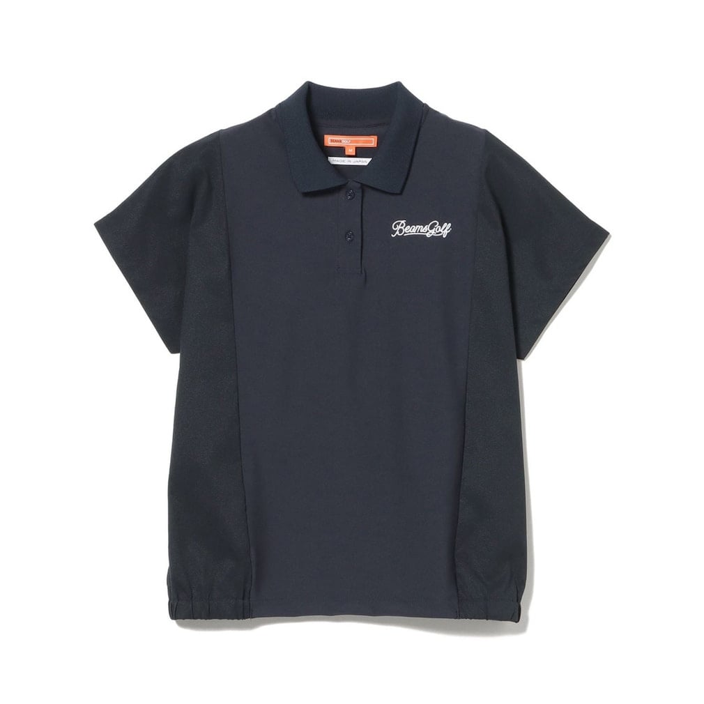 ORANGE LABEL / メッシュ切り替え 裾ギャザー ポロシャツ 8302037546(ネイビー-S)