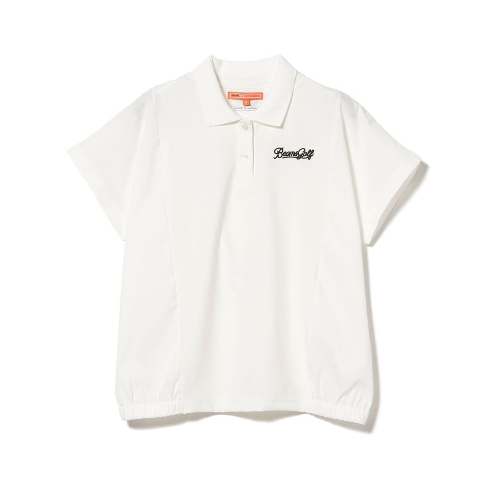 ORANGE LABEL / メッシュ切り替え 裾ギャザー ポロシャツ 8302037546(ホワイト-S)