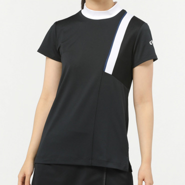 ストレッチスムース 半袖モックネックシャツ 6217045214